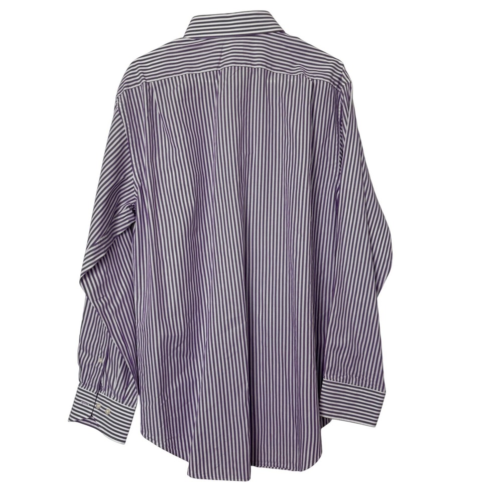 Lot of 2 Lorenzo Raffinato Men 17 34-35 Modern Fit Striped Dress Shirts - Picture 3 of 8